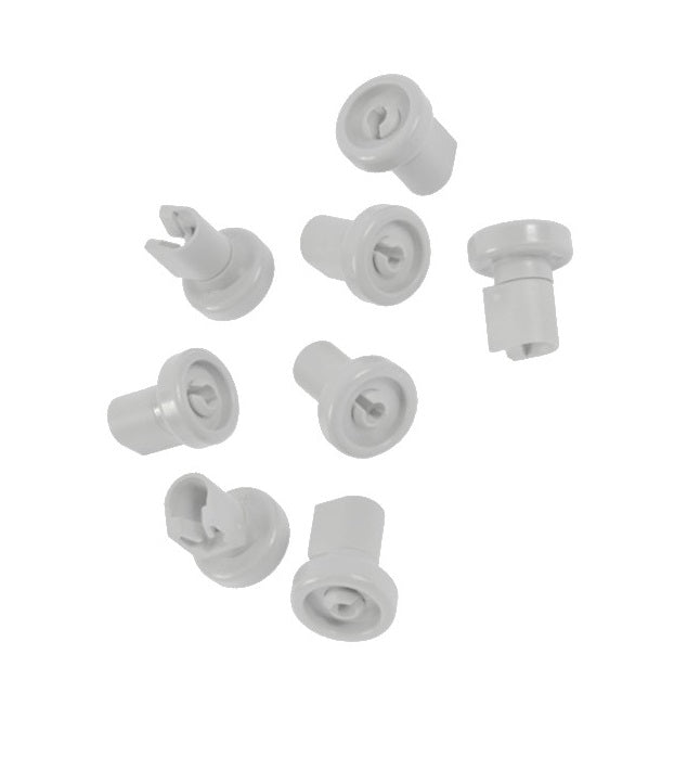 AEG 50286967000 Dishwasher Dark Grey Upper Basket Wheel Kit - Pack of 8
