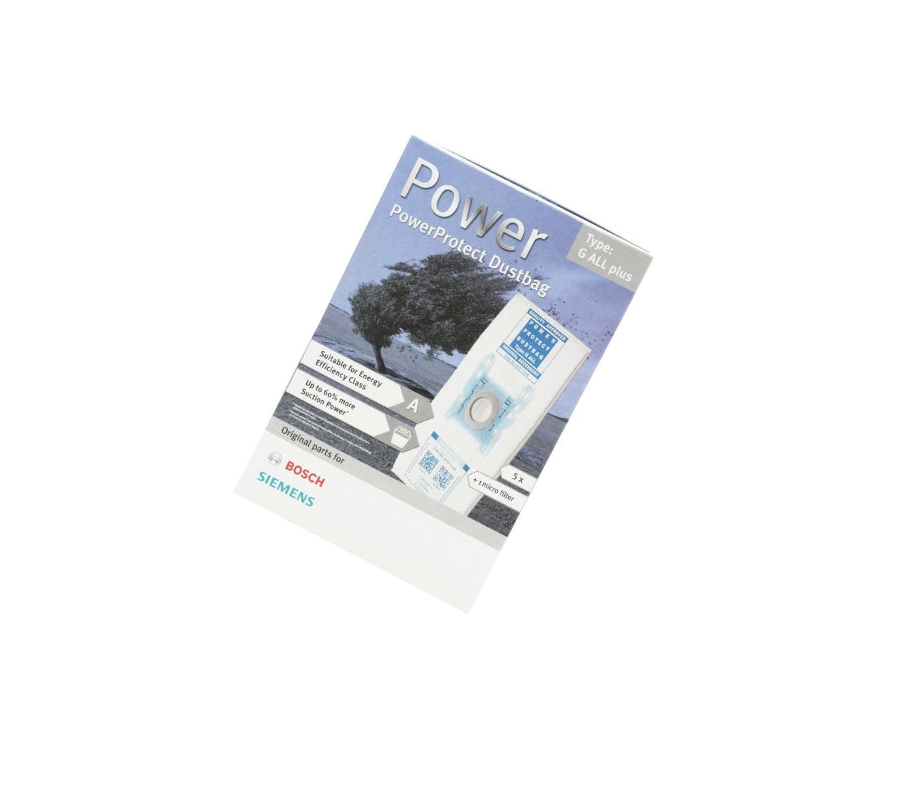 Bosch 00577549 Vacuum Cleaner PowerProtect Bags & Filter Set - Pack of 5