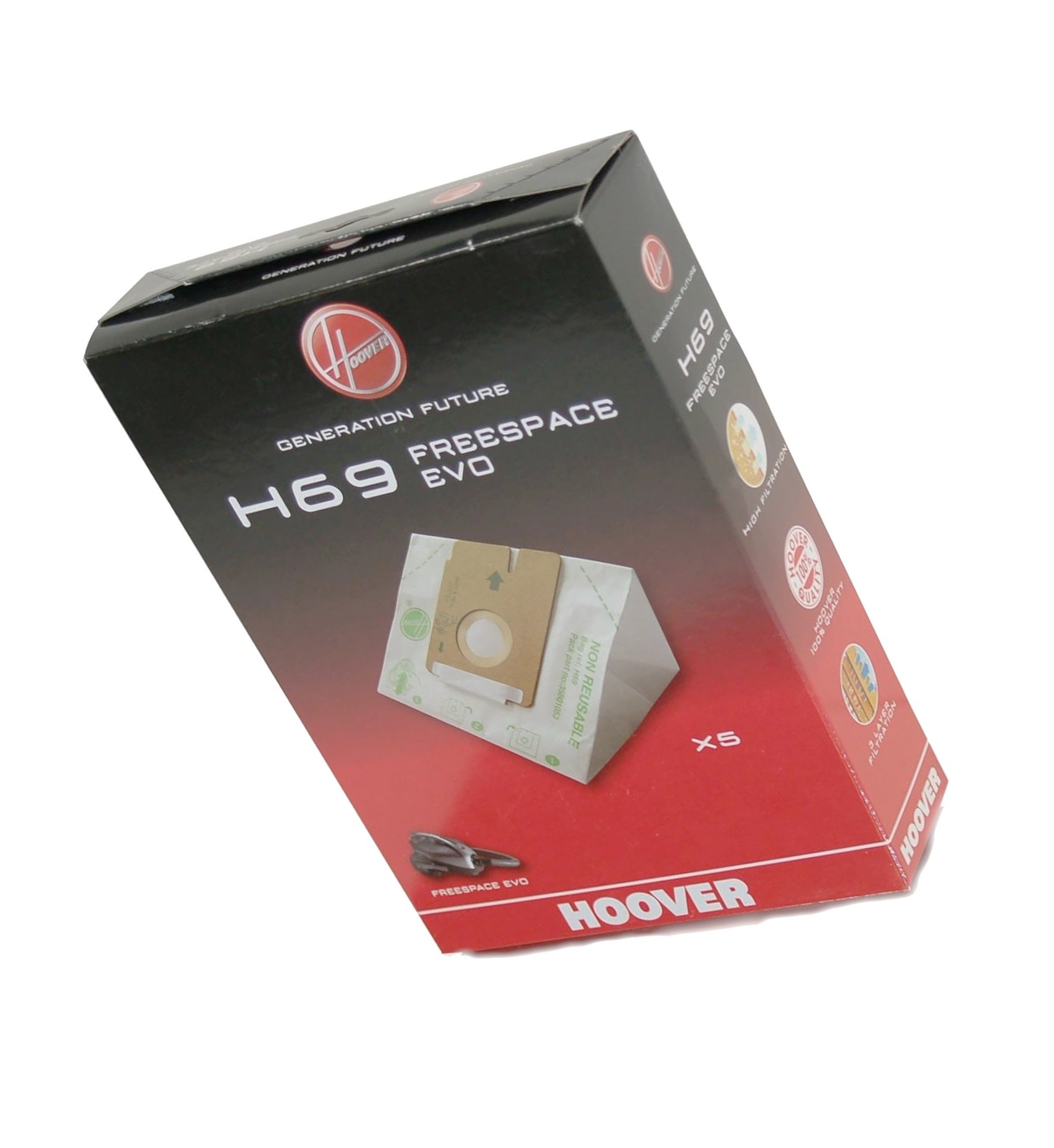 Hoover 35601053 Vacuum Cleaner Bags - Pack of 5