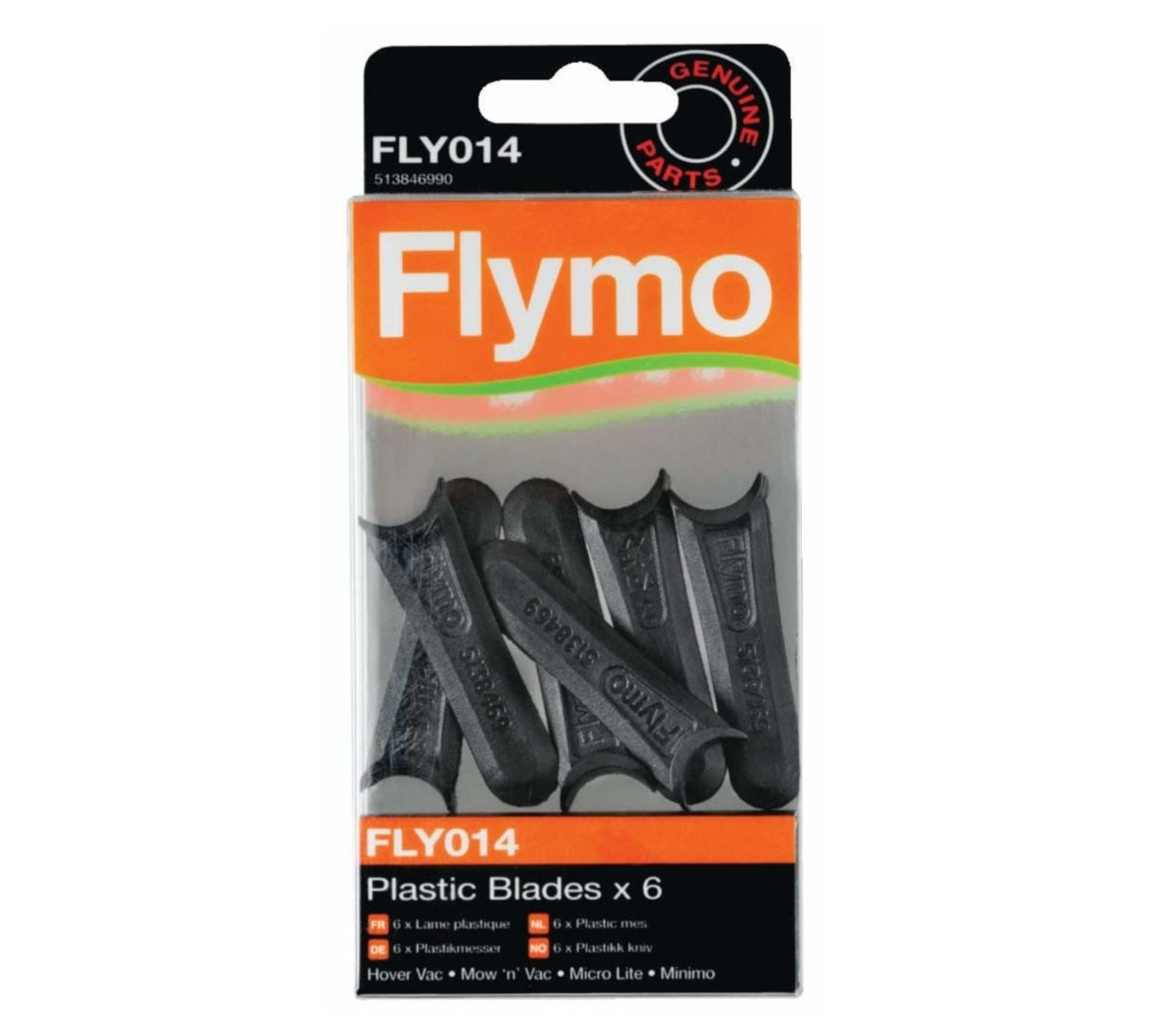 Flymo Fly014 Plastic Lawnmower Blades (6 Pack)